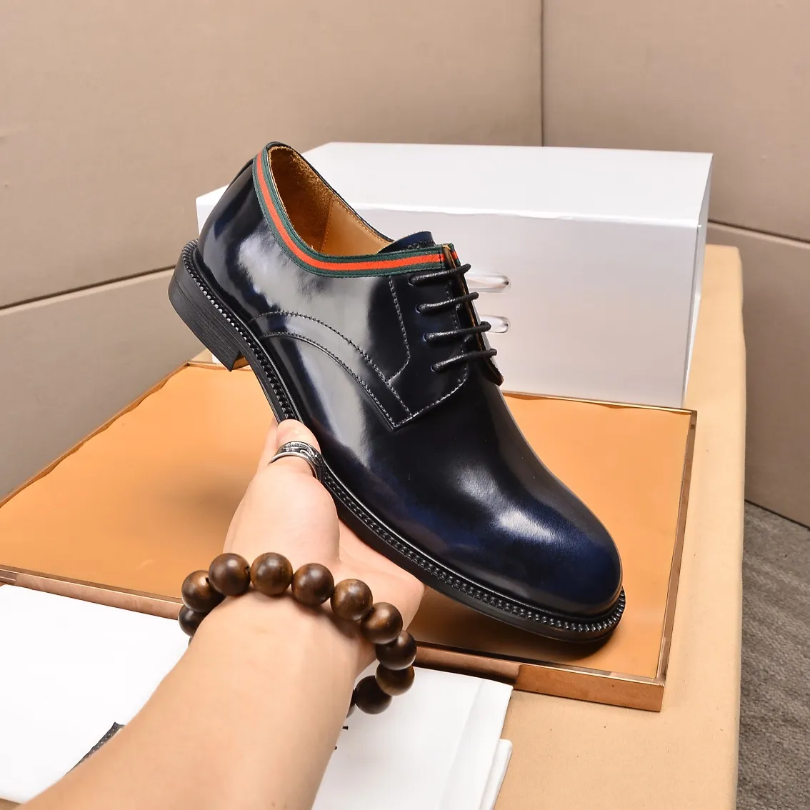 Men's shoes💰540📛📛Original (water-dyed cowhide) Gucci GUCCI official website formal shoes🌀 Italian🇮🇹imported cowhide➕top imported water-dyed cowhide lining💋Finely handmade original bottom, the real thing looks better when photographed in person Standard size 38-44